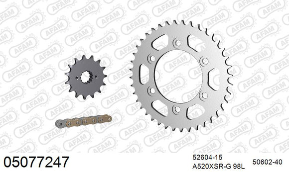 Ducati 750 SS 1999-2002 - AFAM XS-ring Extra Reinforced Chain & Steel Sprocket Kit, 520 (OE Pitch) - 05077247 - P3 Tuning