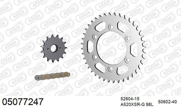 Ducati 750 SS 1998-1999 - AFAM XS-ring Extra Reinforced Chain & Steel Sprocket Kit, 520 (OE Pitch) - 05077247 - P3 Tuning