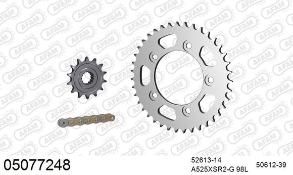 Ducati 749 R 2004-2006 - AFAM XS-ring super reinforced Chain & Steel Sprocket Kit, 525 (OE Pitch) - 05077248 - P3 Tuning