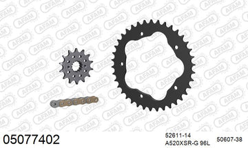 Ducati 748 1999 - AFAM XS-ring super reinforced Chain & Steel Sprocket Kit, 520 conversion PCD1 - 05077402 - P3 Tuning