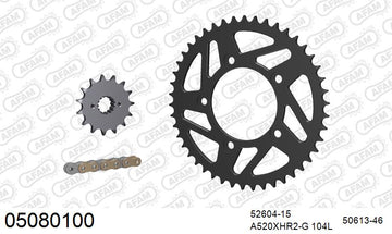 Ducati Scrambler Full Throttle (800cc) 2015-2020 - AFAM XS-ring Hyper reinforced Chain & Steel Sprocket Kit, 520 (OE Pitch) - 05080100 - P3 Tuning