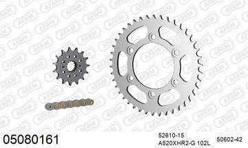 Ducati Monster 800 S ie 2003-2004 - AFAM XS-ring Hyper reinforced Chain & Steel Sprocket Kit, 520 (OE Pitch) - 05080161 - P3 Tuning
