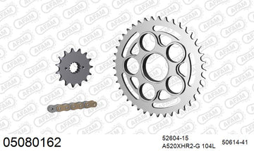 Ducati Monster 800 S2R 2005-2007 - AFAM XS-ring Hyper reinforced Chain & Steel Sprocket Kit, 520 (OE Pitch) - 05080162 - P3 Tuning