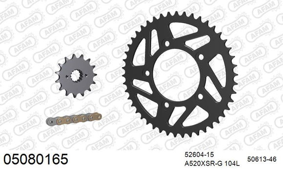 Ducati Scrambler Urban Enduro (800cc) 2015-2016 - AFAM XS-ring super reinforced Chain & Steel Sprocket Kit, 520 (OE Pitch) - 05080165 - P3 Tuning