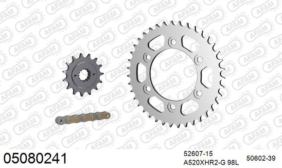 Ducati 800 SS 2003-2005 - AFAM XS-ring Hyper reinforced Chain & Steel Sprocket Kit, 520 (OE Pitch) - 05080241 - P3 Tuning