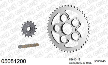 Ducati Monster 821 2014-2015 - AFAM XS-ring super reinforced Chain & Steel Sprocket Kit, 525 (OE Pitch) - 05081200 - P3 Tuning