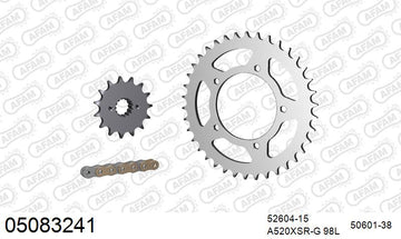 Ducati 851 Sport / SP1 1988-1989 - AFAM XS-ring Extra Reinforced Chain & Steel Sprocket Kit, 520 (OE Pitch) - 05083241 - P3 Tuning
