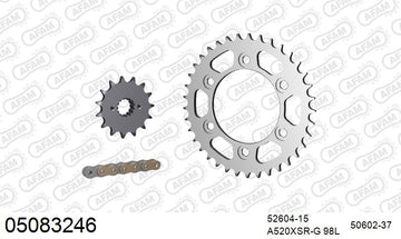 Ducati 851 Sport / SP1 1991 - AFAM XS-ring Extra Reinforced Chain & Steel Sprocket Kit, 520 (OE Pitch) - 05083246 - P3 Tuning