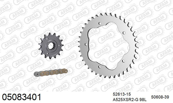 Ducati 848 2008-2010 - AFAM XS-ring super reinforced Chain & Steel Sprocket Kit, 525 conversion PCD2 - 05083401 - P3 Tuning