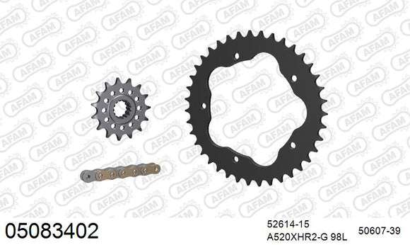 Ducati 848 2008-2010 - AFAM XS-ring Hyper reinforced Chain & Steel Sprocket Kit, 520 conversion PCD2 - 05083402 - P3 Tuning