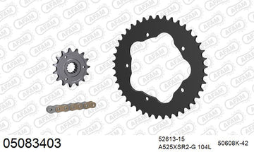 Ducati Multistrada 1000 DS 2003-2006 - AFAM XS-ring super reinforced Chain & Steel Sprocket Kit, 525 conversion PCD2 - 05083403 - P3 Tuning