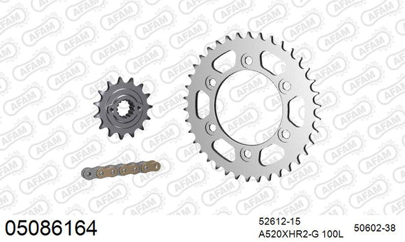 Ducati Monster 900 IE 2002 - AFAM XS-ring Hyper reinforced Chain & Steel Sprocket Kit, 520 (OE Pitch) - 05086164 - P3 Tuning