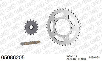 Ducati 906 Paso 1990-1991 - AFAM XS-ring Extra Reinforced Chain & Steel Sprocket Kit, 520 (OE Pitch) - 05086205 - P3 Tuning