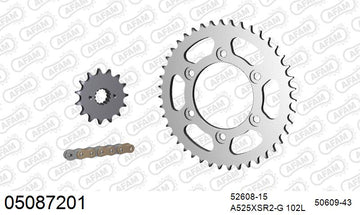 Ducati ST4 (916cc) 2001-2003 - AFAM XS-ring super reinforced Chain & Steel Sprocket Kit, 525 (OE Pitch) - 05087201 - P3 Tuning