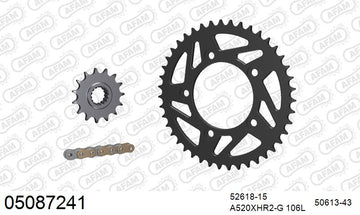 Ducati 959 Panigale 2018-2019 - AFAM XS-ring Hyper reinforced Chain & Steel Sprocket Kit, 520 (OE Pitch) - 05087241 - P3 Tuning