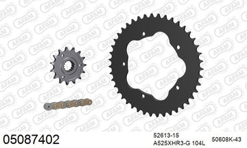 Ducati Monster 1000 S4Rs 2006-2008 - AFAM XS-ring Hyper reinforced Chain & Steel Sprocket Kit, 525 conversion PCD2 - 05087402 - P3 Tuning