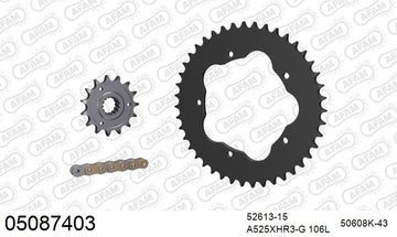 Ducati Hypermotard 939 2016-2018 - AFAM XS-ring Hyper reinforced Chain & Steel Sprocket Kit, 525 conversion PCD2 - 05087403 - P3 Tuning