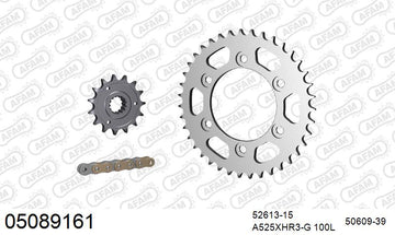 Ducati PAUL SMART 1000 2006-2008 - AFAM XS-ring Hyper reinforced Chain & Steel Sprocket Kit, 525 (OE Pitch) - 05089161 - P3 Tuning