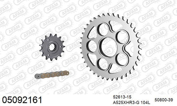 Ducati Monster 1100 Evo 2011-2013 - AFAM XS-ring Hyper reinforced Chain & Steel Sprocket Kit, 525 (OE Pitch) - 05092161 - P3 Tuning