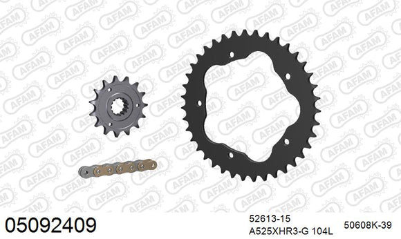 Ducati Monster 1100 / S 2009-2010 - AFAM XS-ring Hyper reinforced Chain & Steel Sprocket Kit, 525 conversion PCD2 - 05092409 - P3 Tuning