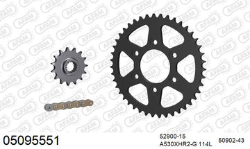 Ducati Multistrada 1200 Enduro 2016-2017 - AFAM XS-ring Hyper reinforced Chain & Steel Sprocket Kit, 530 (OE Pitch) - 05095551 - P3 Tuning