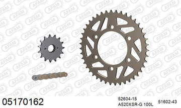 Ducati Monster 600 1995-1997 - AFAM XS-ring Extra Reinforced Chain & Alu Sprocket Kit, 520 (OE Pitch) - 05170162 - P3 Tuning