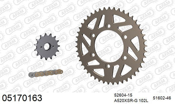 Ducati Monster 600 1998-1999 - AFAM XS-ring Extra Reinforced Chain & Alu Sprocket Kit, 520 (OE Pitch) - 05170163 - P3 Tuning