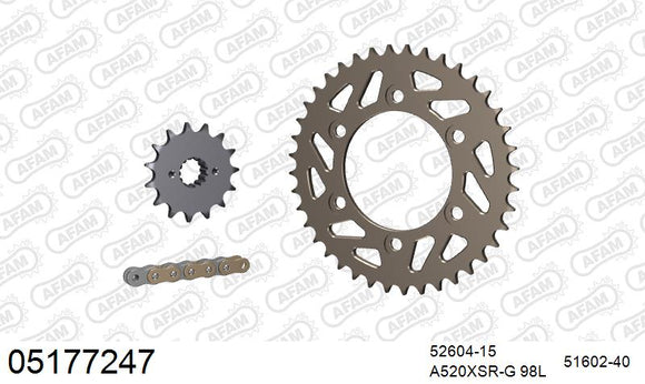 Ducati 750 SS 1998-1999 - AFAM XS-ring Extra Reinforced Chain & Alu Sprocket Kit, 520 (OE Pitch) - 05177247 - P3 Tuning
