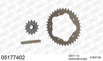 Ducati 748 1999 - AFAM XS-ring super reinforced Chain & Alu Sprocket Kit, 520 conversion PCD1 - 05177402 - P3 Tuning