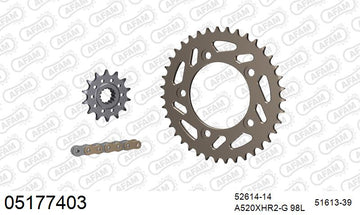 Ducati 749 2005-2006 - AFAM XS-ring Hyper reinforced Chain & Alu Sprocket Kit, 520 conversion - 05177403 - P3 Tuning