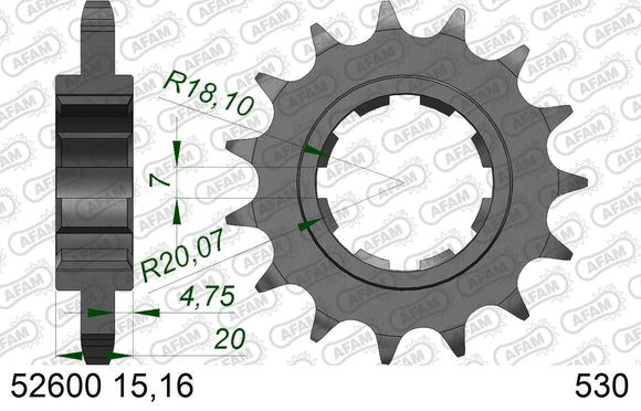Ducati 900 Replica 1979 - AFAM XS-ring Extra Reinforced Chain & Alu Sprocket Kit, 530 conversion - 05186202 - P3 Tuning
