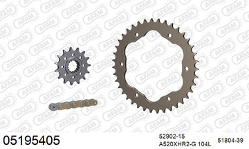 Ducati 1299 Panigale 2015-2016 - AFAM XS-ring Hyper reinforced Chain & Alu Sprocket Kit, 520 conversion PCD4 - 05195405 - P3 Tuning