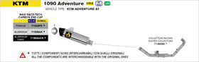 KTM 1090 Adventure Maxi Race-Tech aluminium silencer with carby end cap - 0