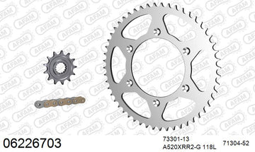 Husaberg FE 450 2008-2014 - AFAM Xs-Ring Reinforced Plus Chain & Steel Sprocket Kit, 520 (OE Pitch) - 06226703 - P3 Tuning