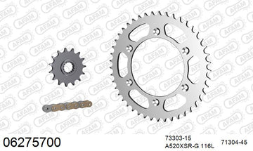 Husqvarna 701 Supermoto / Enduro (690cc) 2016 - AFAM XS-ring super reinforced Chain & Steel Sprocket Kit, 520 (OE Pitch) - 06275700 - P3 Tuning