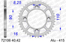 KTM 50 SX 2014-2023 - AFAM Reinforced Chain & Alu Sprocket Kit, 415 (OE Pitch) - 06301800 - P3 Tuning