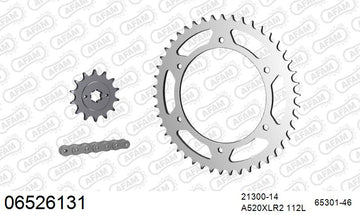 Hyosung GT250 2004-2015 - AFAM Xs-Ring Reinforced Plus Chain & Steel Sprocket Kit, 520 (OE Pitch) - 06526131 - P3 Tuning