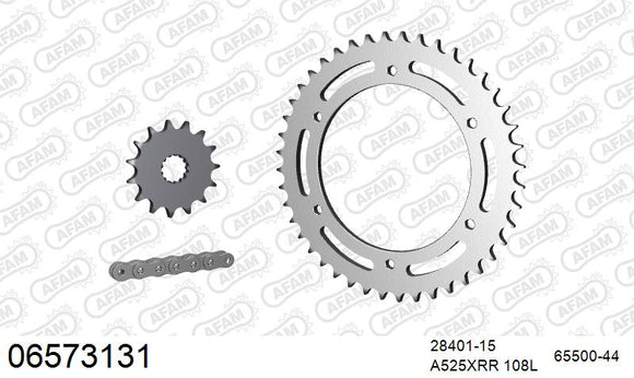 Hyosung GT650 2004-2018 - AFAM XS-ring Extra Reinforced Chain & Steel Sprocket Kit, 525 (OE Pitch) - 06573131 - P3 Tuning