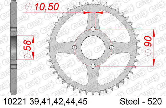 KTM 125 Duke 2011-2013 - AFAM XS-ring standard Chain & Steel Sprocket Kit, 520 (OE Pitch) - 07113638 - P3 Tuning