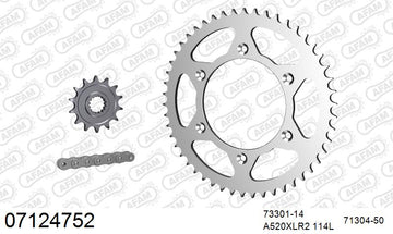 KTM 250 EXC 2002 - AFAM Xs-Ring Reinforced Plus Chain & Steel Sprocket Kit, 520 (OE Pitch) - 07124752 - P3 Tuning