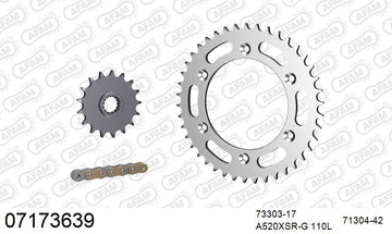 KTM 620 / LC4 640 / 625 EGS & Supermoto 2003-2005 - AFAM XS-ring super reinforced Chain & Steel Sprocket Kit, 520 conversion - 07173639 - P3 Tuning