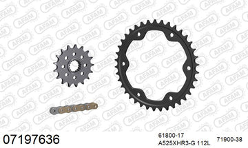 KTM 1290 Super Duke GT 2016-2023 - AFAM XS-ring Hyper reinforced Chain & Steel Sprocket Kit, 525 (OE Pitch) - 07197636 - P3 Tuning