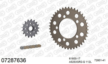 KTM Supermoto 950 2008-2018 - AFAM XS-ring super reinforced Chain & Alu Sprocket Kit, 525 (OE Pitch) - 07287636 - P3 Tuning