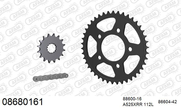 Triumph Speedmaster (800cc) 2003-2005 - AFAM XS-ring Extra Reinforced Chain & Steel Sprocket Kit, 525 (OE Pitch) - 08680161 - P3 Tuning