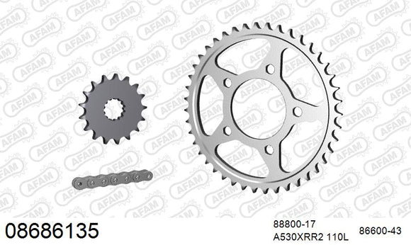 Triumph Thunderbird (900cc) 1995-1999 - AFAM XS-ring Extra Reinforced Chain & Steel Sprocket Kit, 530 (OE Pitch) - 08686135 - P3 Tuning