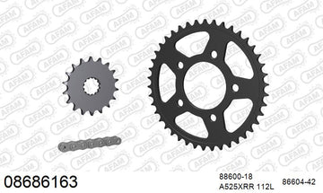 Triumph America / LT (986cc) 2007-2013 - AFAM XS-ring Extra Reinforced Chain & Steel Sprocket Kit, 525 (OE Pitch) - 08686163 - P3 Tuning