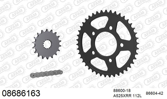 Triumph Speedmaster (800cc) 2007-2014 - AFAM XS-ring Extra Reinforced Chain & Steel Sprocket Kit, 525 (OE Pitch) - 08686163 - P3 Tuning