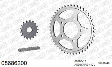 Triumph Trident 900 1991-1998 - AFAM XS-ring Extra Reinforced Chain & Steel Sprocket Kit, 530 (OE Pitch) - 08686200 - P3 Tuning