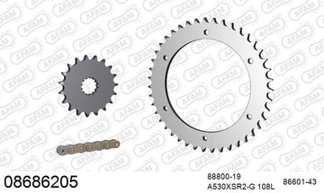 Triumph Sprint ST 955 / T695 2001-2004 - AFAM XS-ring super reinforced Chain & Steel Sprocket Kit, 530 (OE Pitch) - 08686205 - P3 Tuning