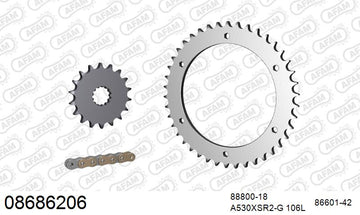 Triumph Daytona 955i 2005-2006 - AFAM XS-ring super reinforced Chain & Steel Sprocket Kit, 530 (OE Pitch) - 08686206 - P3 Tuning